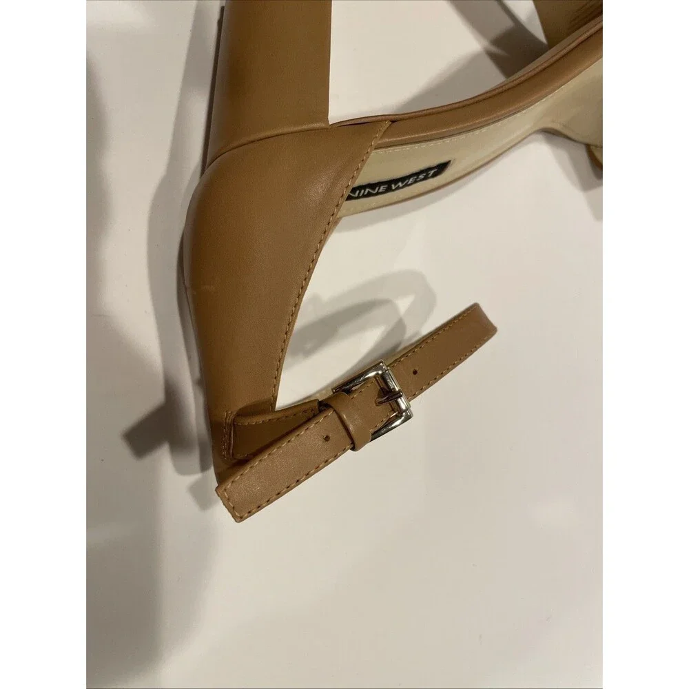 Nine West Leather Ankle Strap Spruce Color Sandals Size 10M